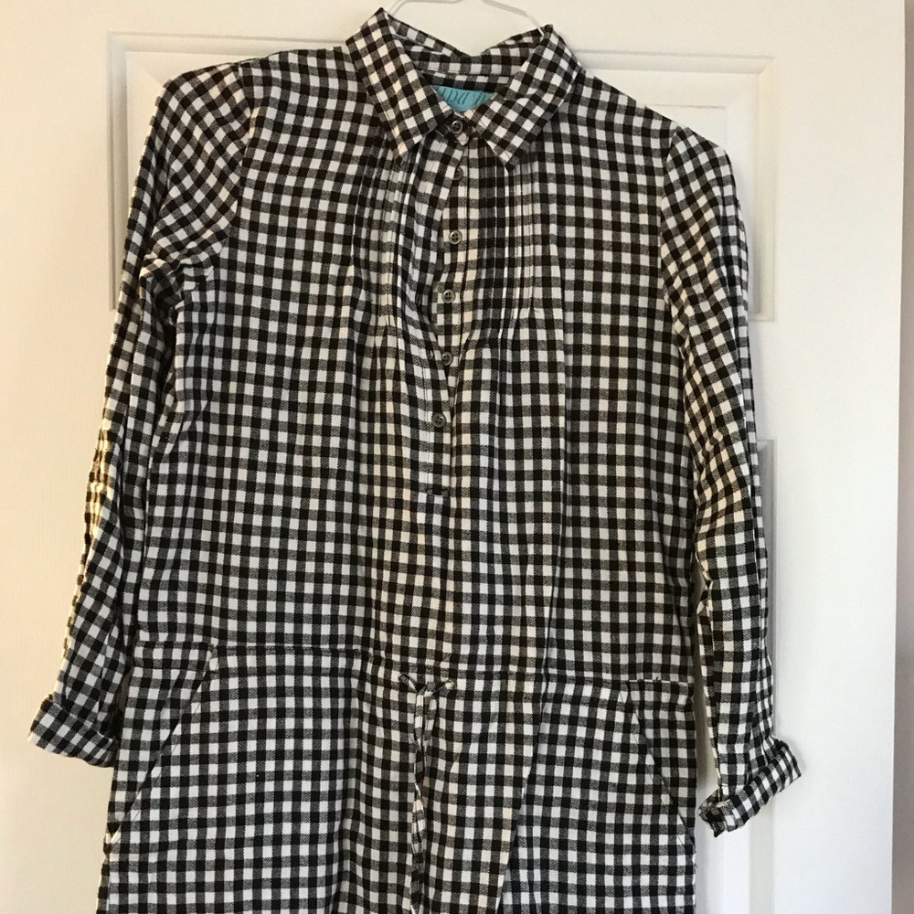 Checked flannel dress